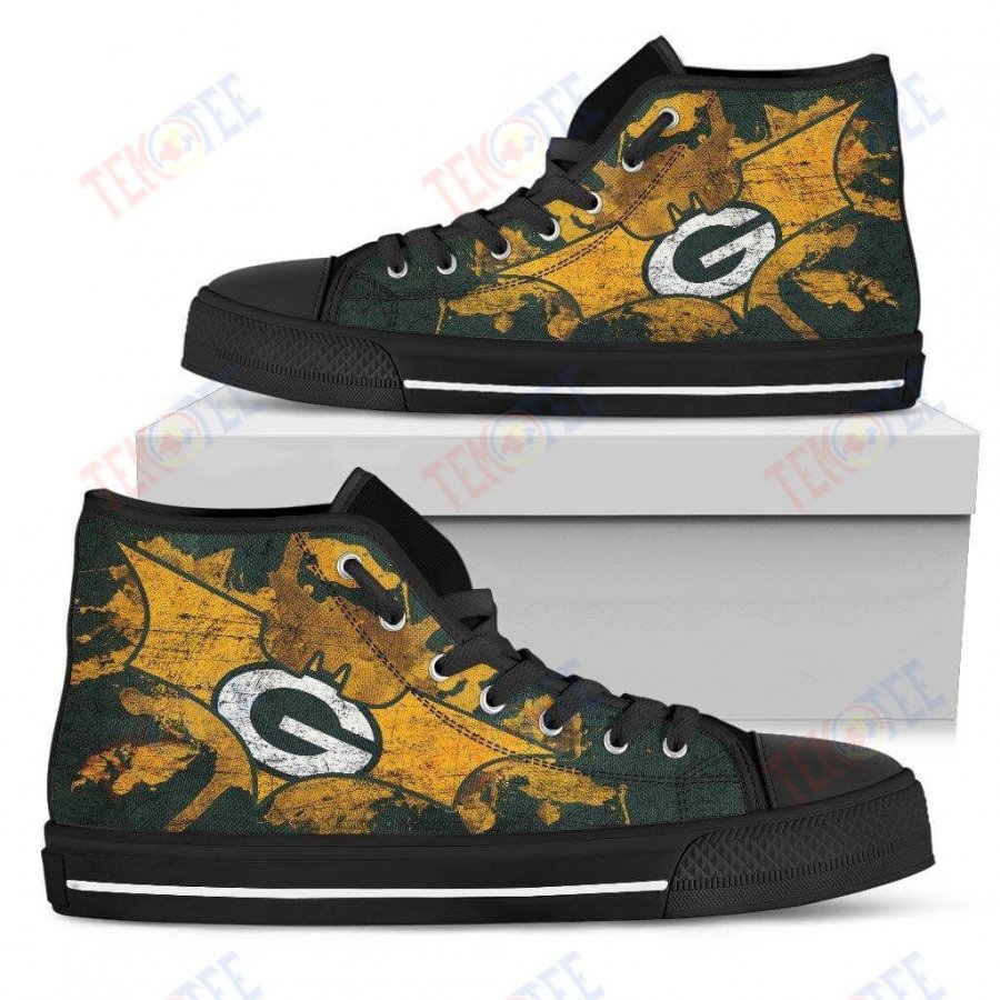 Mens Womens Green Bay Packers High High Top Shoes Batman Style High Top Shoes 3D Printable TMT452