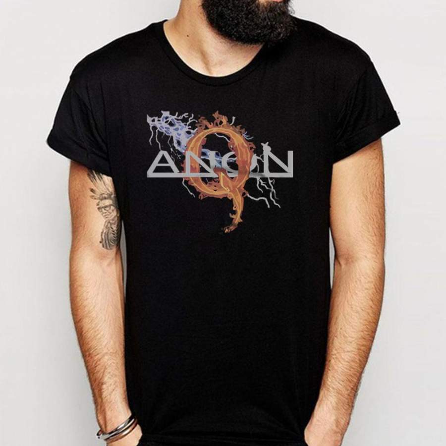 Qanon Rabbit Storm Fire Logo Men’S T Shirt