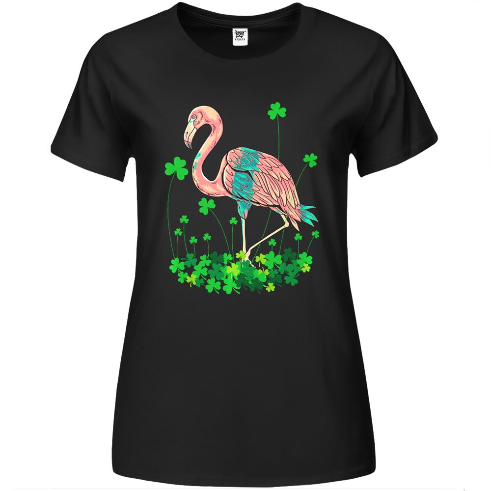 Irish Lucky Shamrock Flamingo Lovers Happy St Patrick’S Day Premium Womens T Shirts