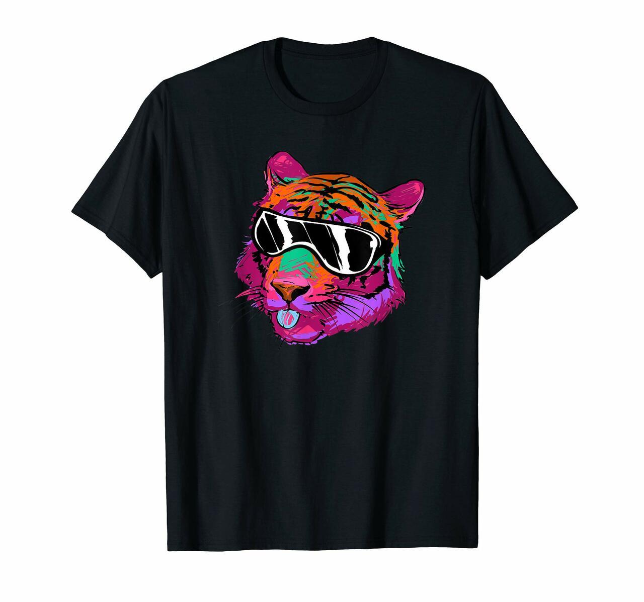 Cool Cat Tiger With Sun-Glass T-Shirt