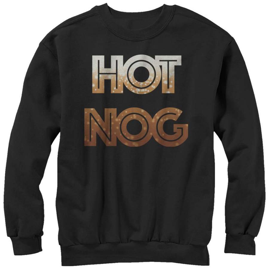 CHIN UP Women’s Christmas Hot Nog  Sweatshirt Black