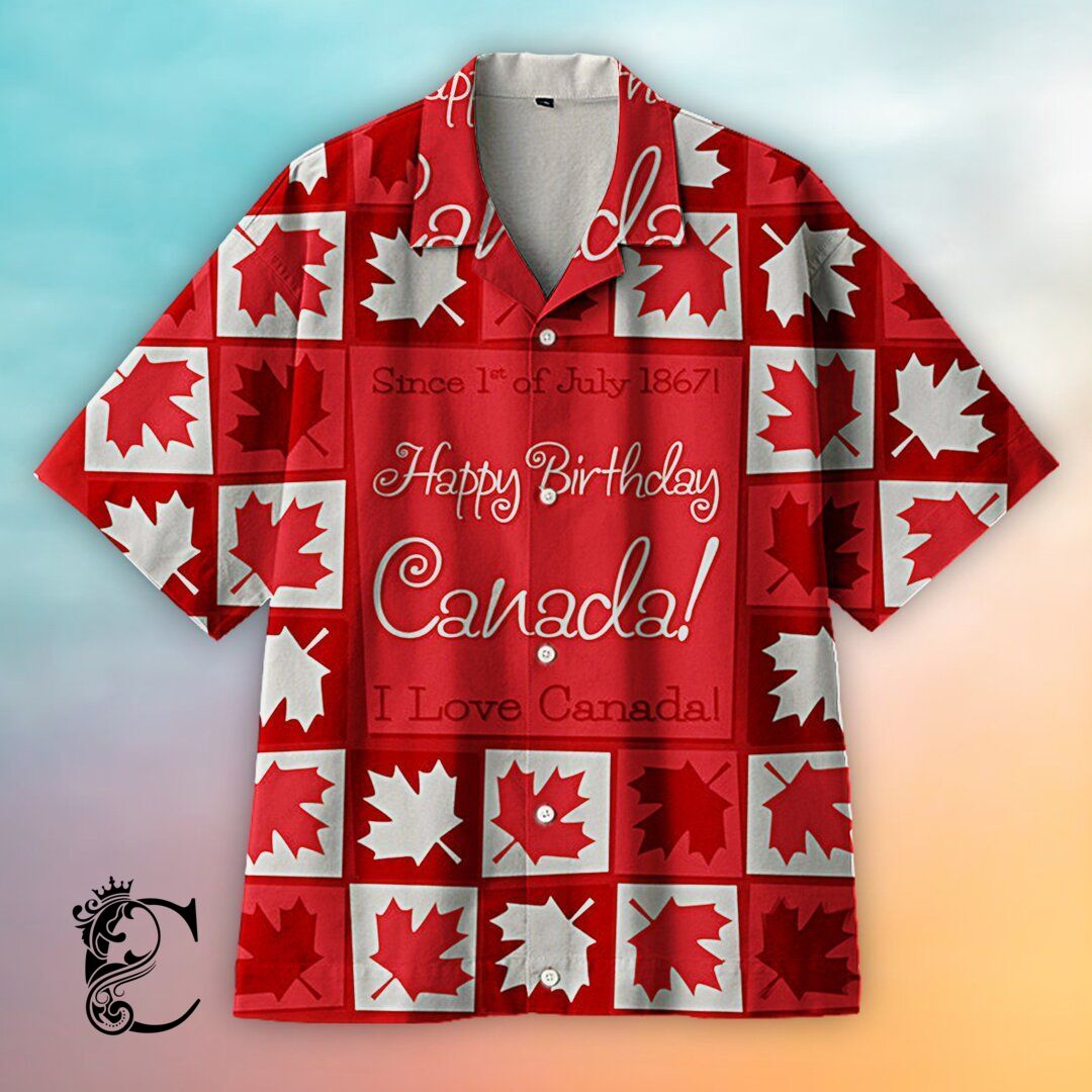 Amazing Blessing Canada Day Happy Unisex Hawaiian Shirt