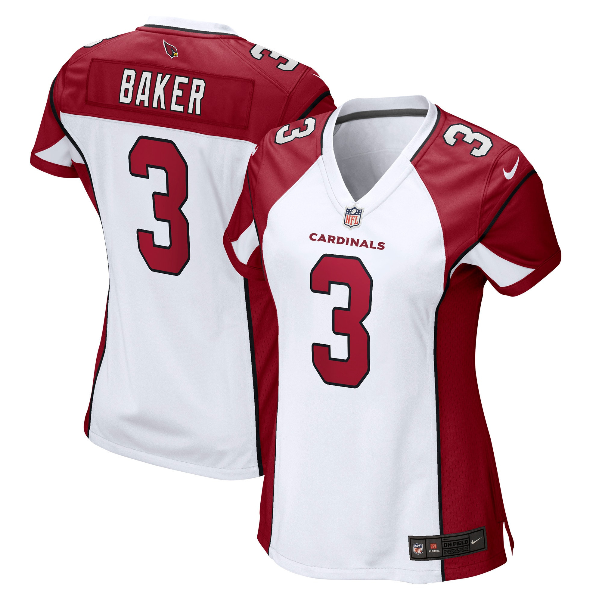 Budda Baker Arizona Cardinals Womens Game Jersey – White NFL