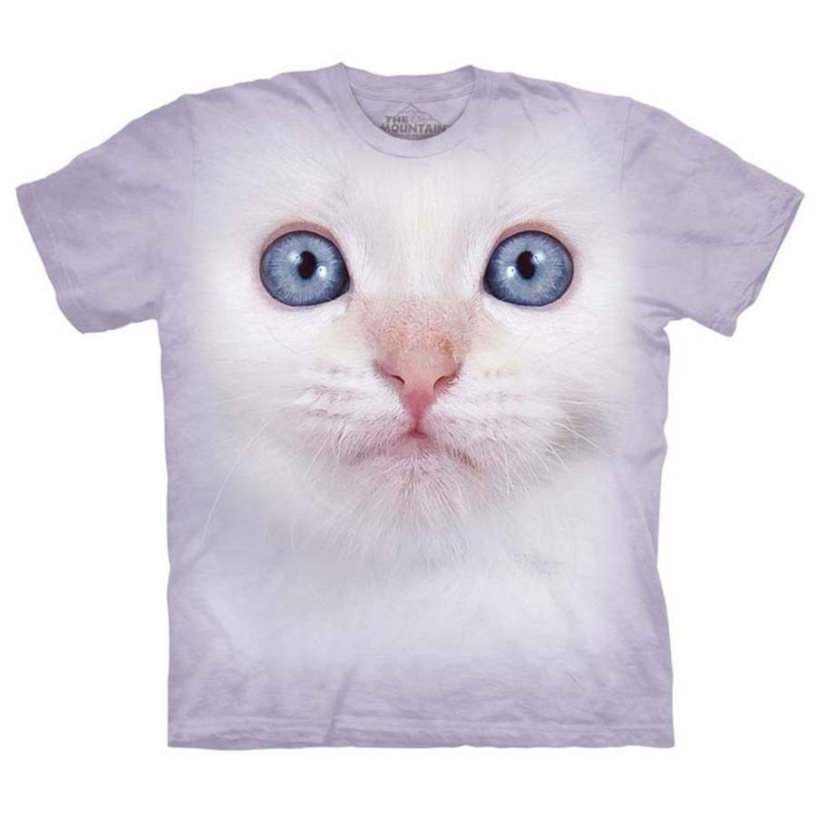 White Kitten Face T-shirt