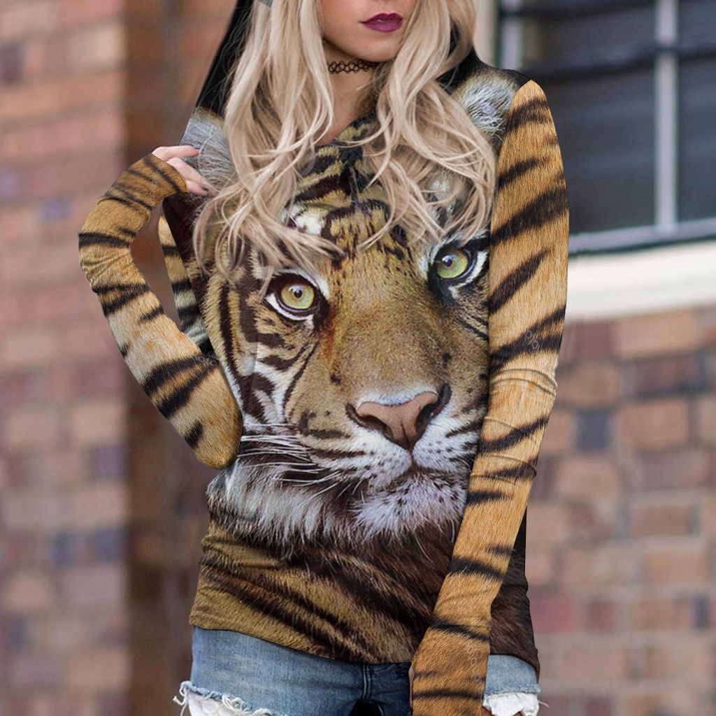 Tiger Sweatshirts Round Neck Pullover HT061101