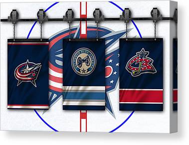 24 Columbus Blue Jackets Joe Hamilton Canvas Print