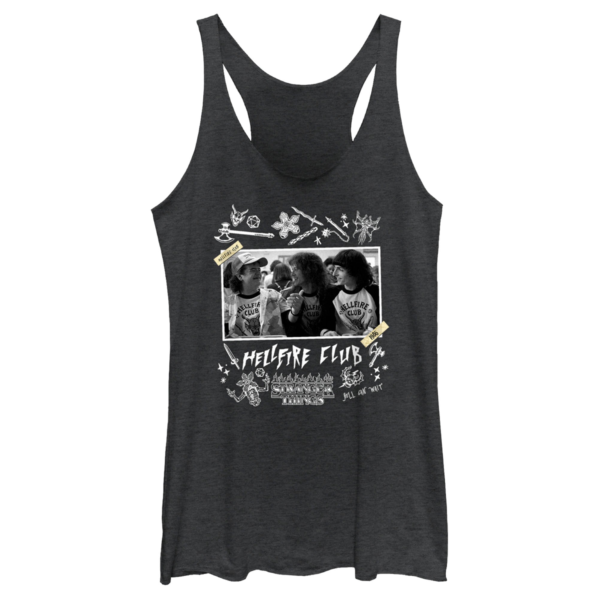 Women’S Stranger Things Hellfire Club Members Racerback Tank Top