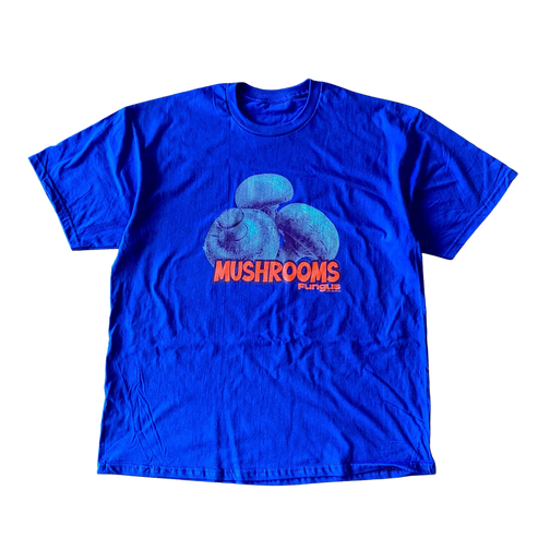 Blue Mushroom Tee Shirt Outfit