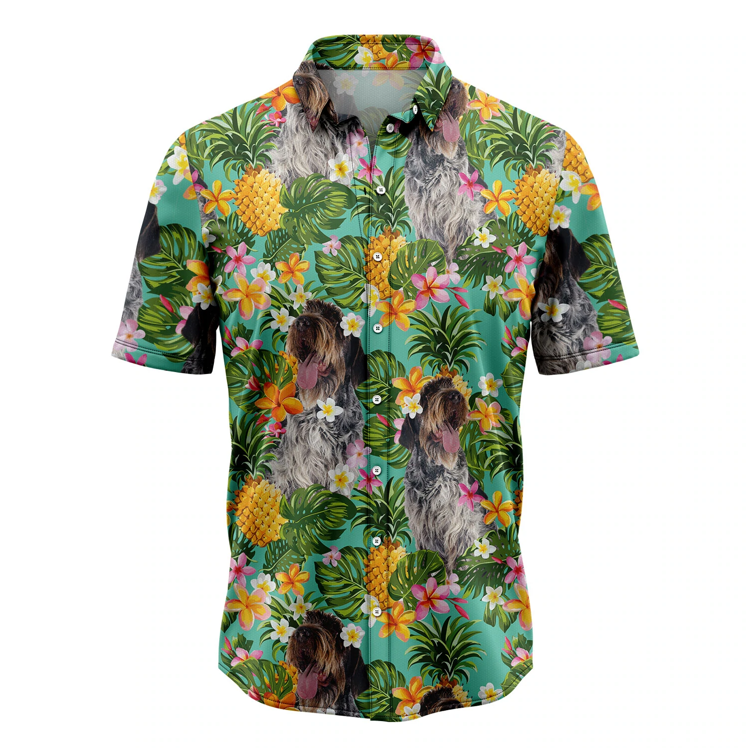 Tropical Pineapple Wirehaired Pointing Griffon Hawaiian Summer Shirts For Men Ha62175