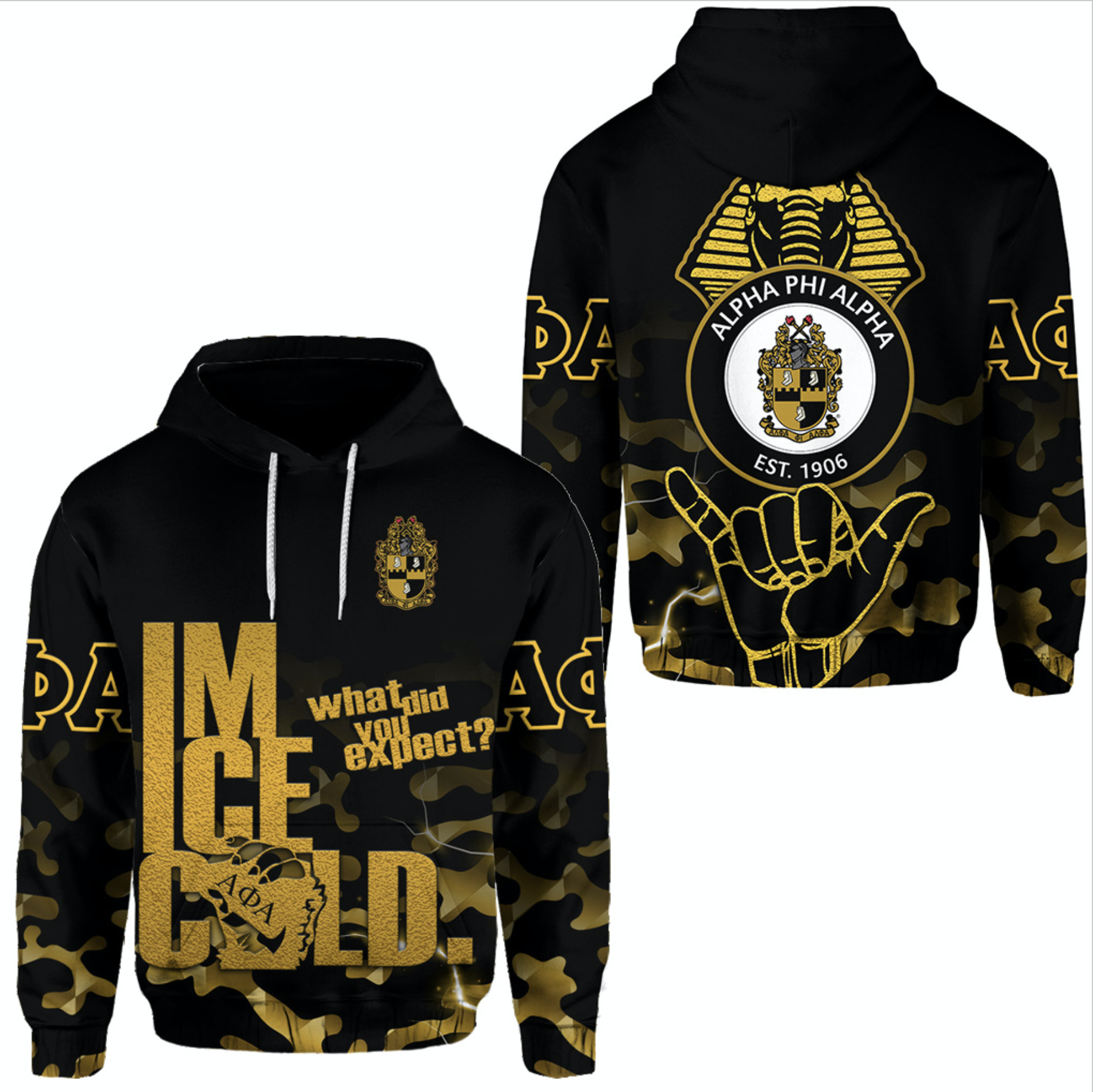 Alpha Phi Alpha Fraternity Hoodie Camouflage Black Vibes – Ice Cold Lt8