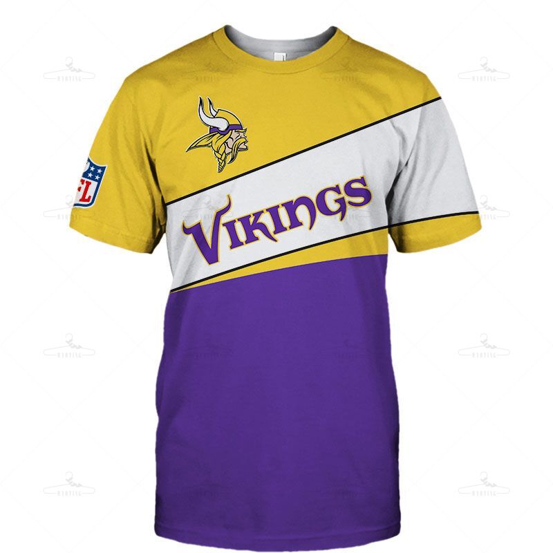 Minnesota Vikings T-Shirt 3D  Short Sleeve Gift