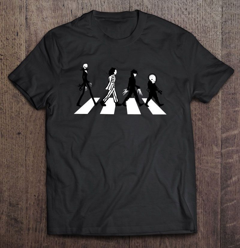 Horror Movies Characters Walking Abbey Road Gift Trending Design Shirt