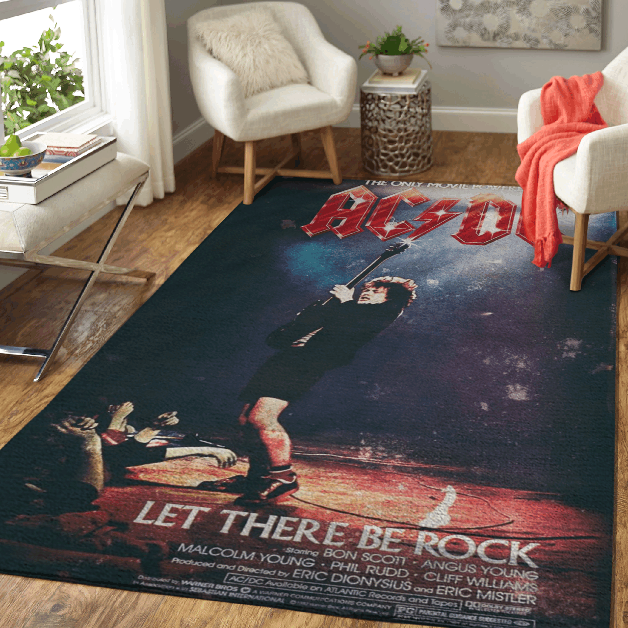 AC DC Band Music Songs – Let There Be Rock Art Area Rug