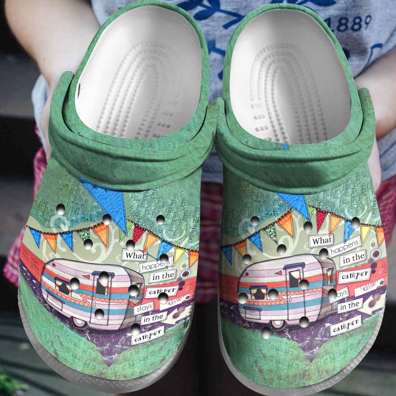 Camping Personalized Clog, Custom Name, Text, Color, Number Fashion Style For Women, Men, Kid, Print 3D Stay In The Camper