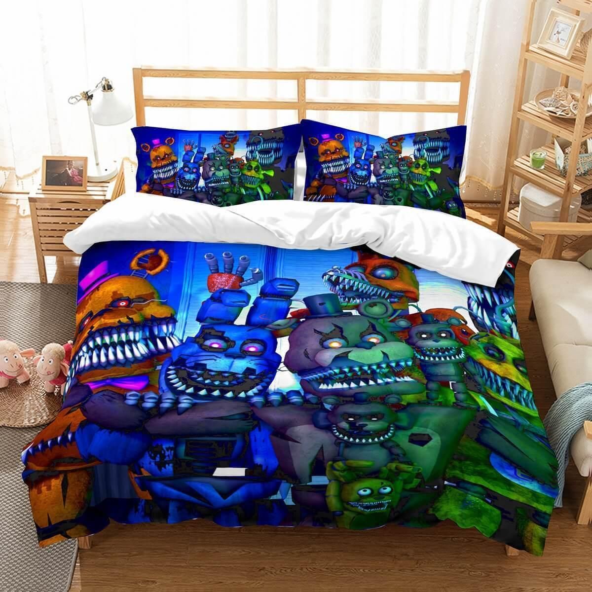 3d Customize The Five Nights At Freddy’s Et Bedroomet Bed 3d Customize Bedding Set