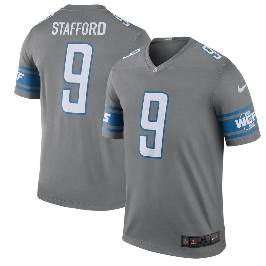 Matthew Stafford Detroit Lions Color Rush Legend Jersey Steel 2019