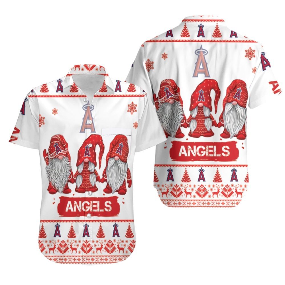 Christmas Gnomes Los Angeles Angels Ugly Sweatshirt Christmas 3D Hawaiian Shirt