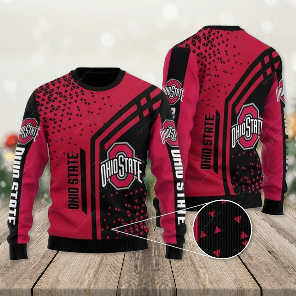 Ohio State Ugly Christmas Sweater, Ohio State Ugly Christmas Sweater 3D, Presents For Christmas T-Shirt