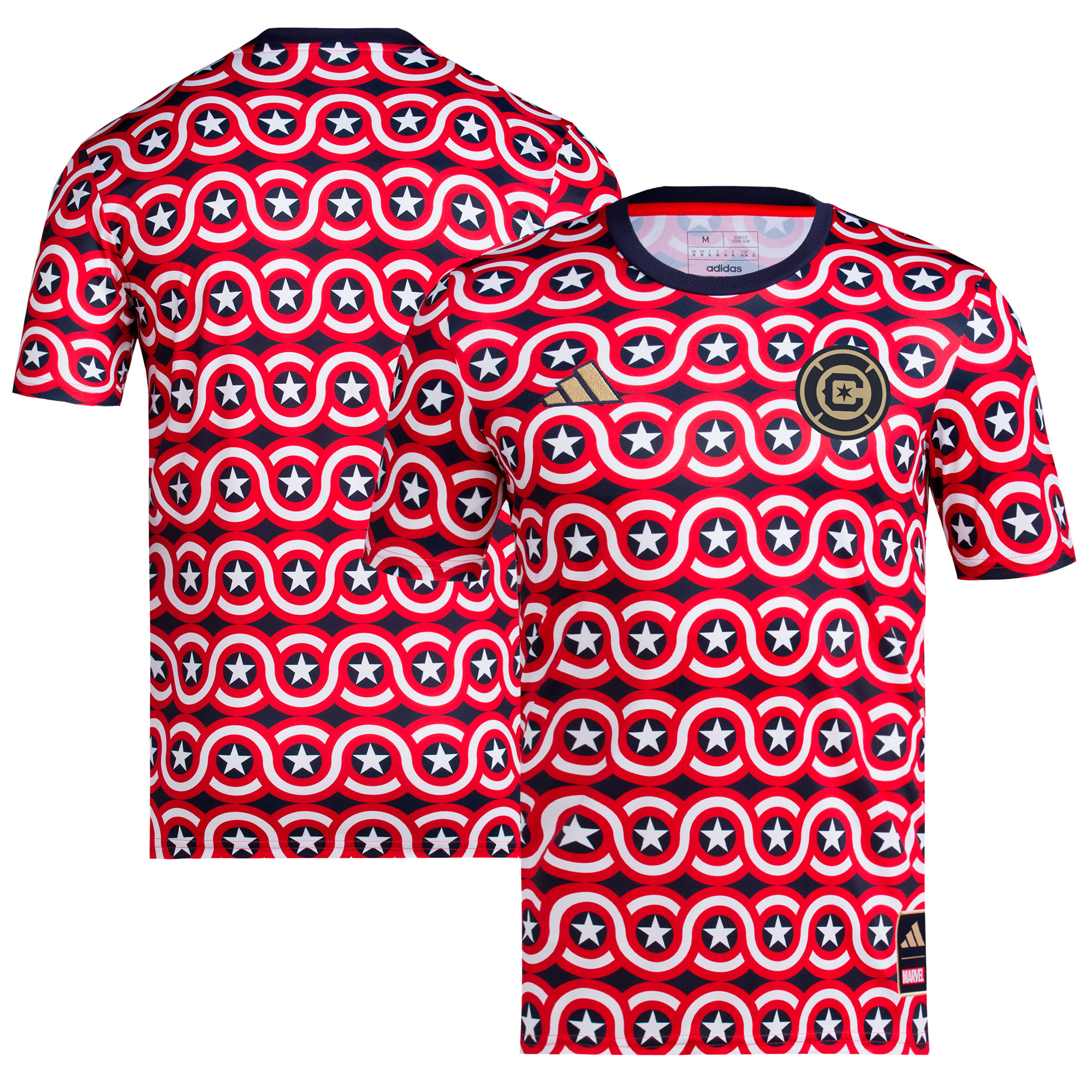 Chicago Fire 2023 Americana x Captain America Pre-Match Top – Red