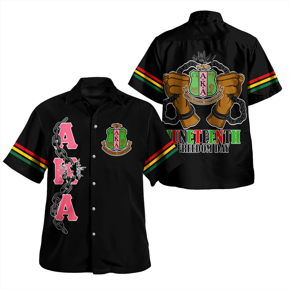 Alpha Kappa Alpha Happy Juneteenth Hawaiian Shirt T09