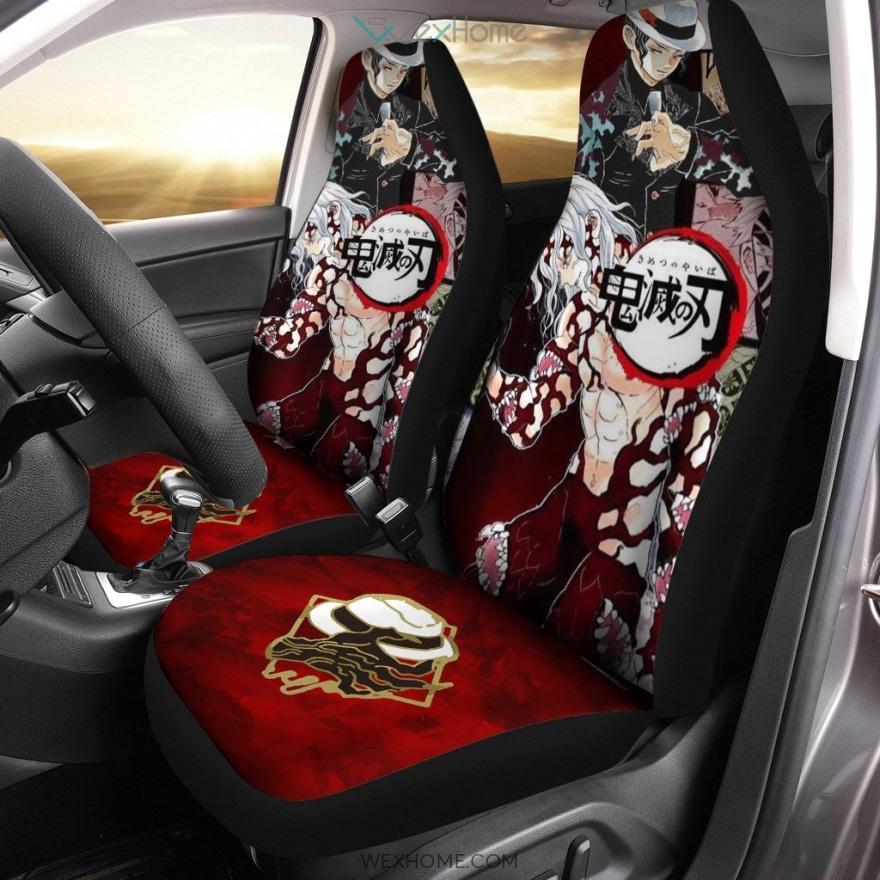 Muzan Car Seat Covers Demon Slayer Anime Car Accessories