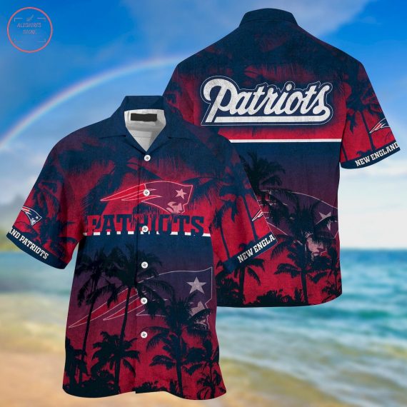 Gift For Husband Dad New England Patriots Palm Hawaii Shirt Ha109986