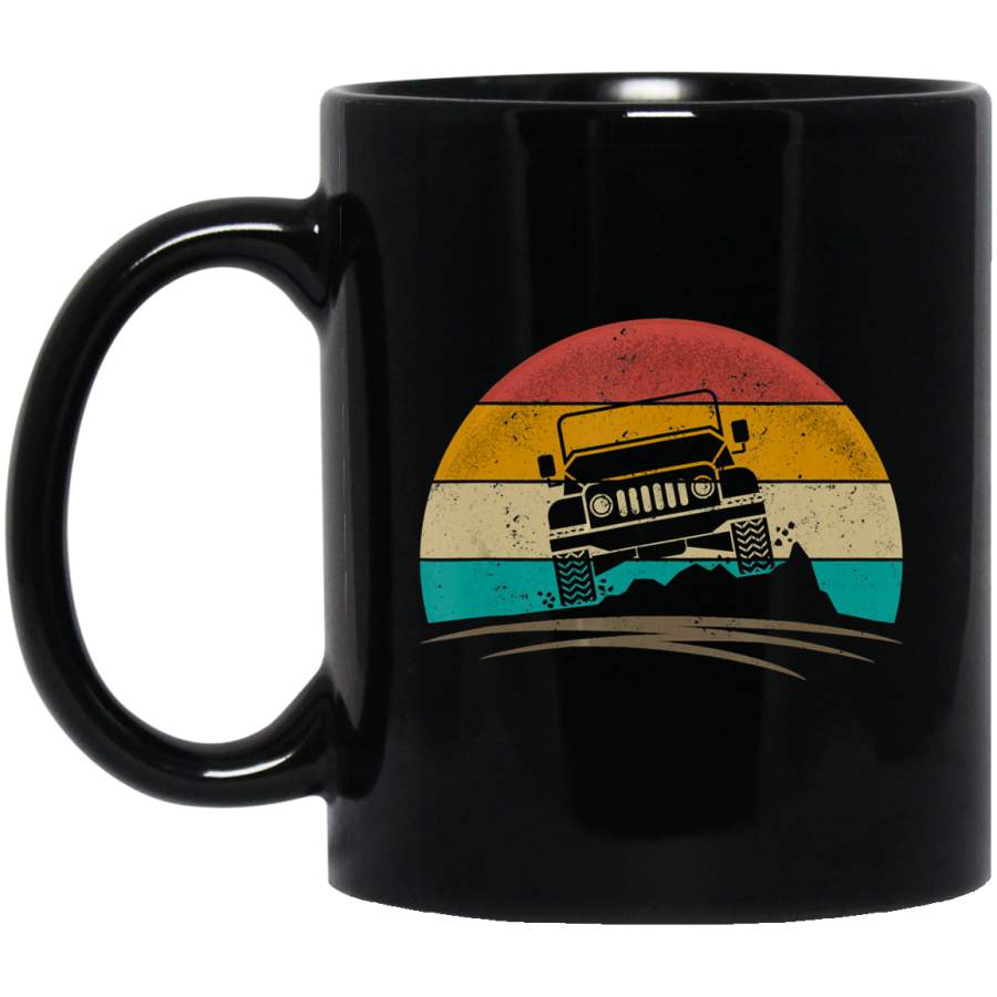 Vintage Jeeps 4×4 Retro 70s Distressed Off Road Men Women Coffee Mug