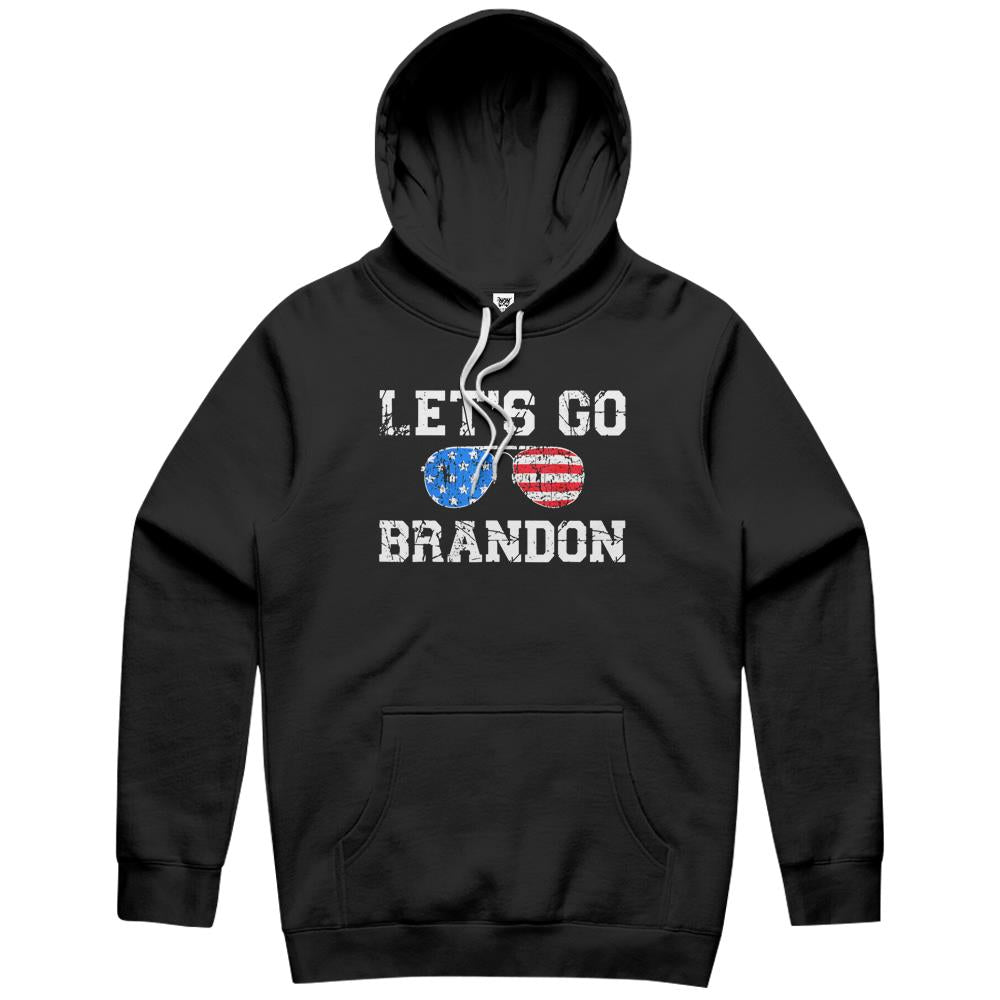 Lets Go Brandon Shirt Retro Usa Glasses Funny Men Women Hoodie