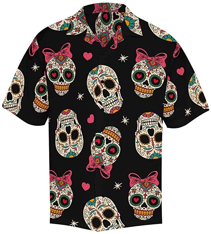 Mexican Sugar Skull Hawaii Shirt For Men Women Ha67240