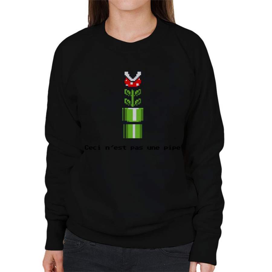 This Is Not A Pipe Super Mario Women’s Sweatshirt