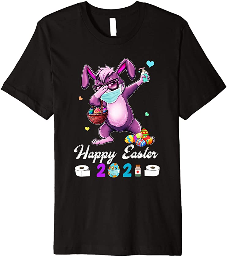 Dabbing Rabbit Easter Day Eggs Dab Boys Girls Kid Gift Bunny Premium T-Shirt