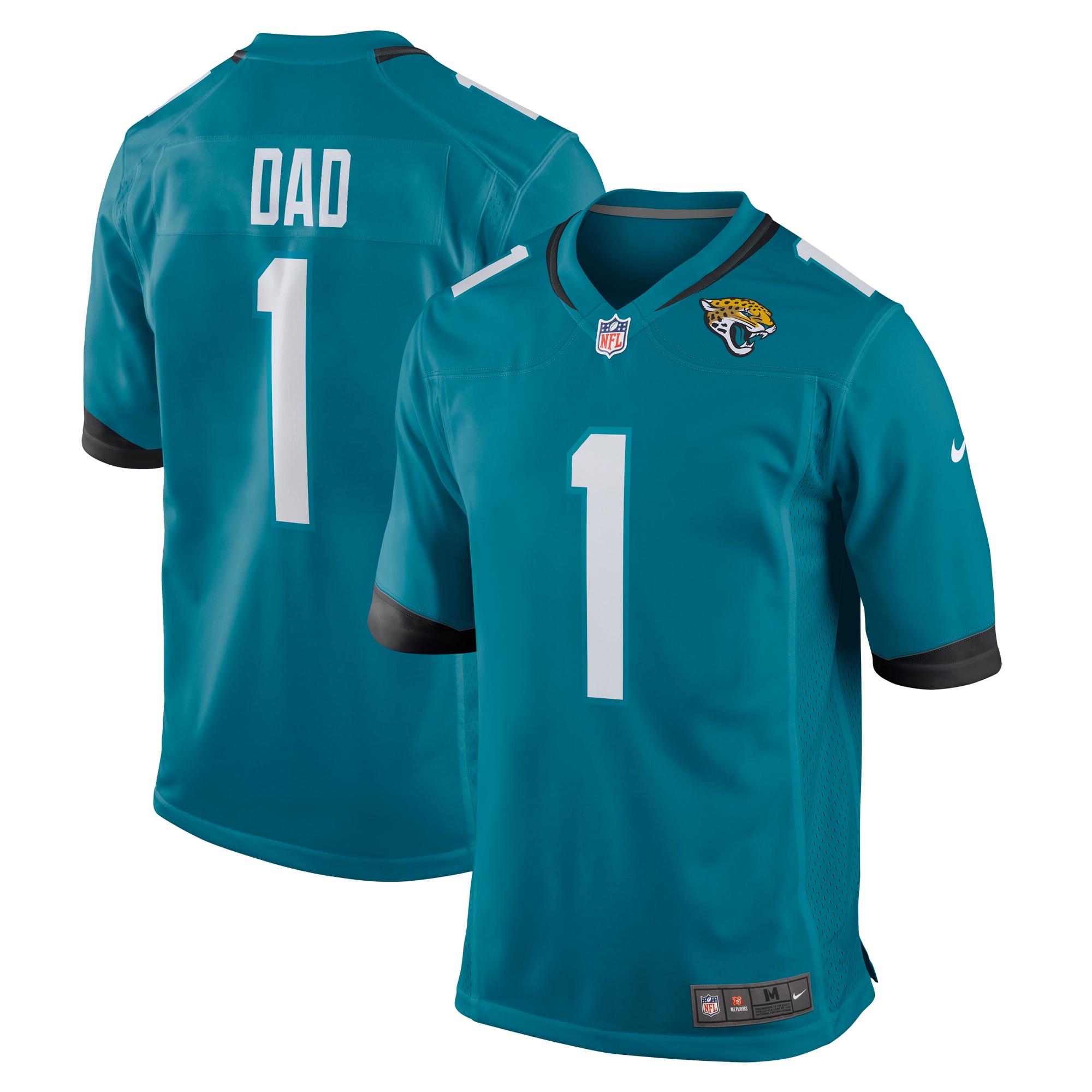 Number 1 Dad Jacksonville Jaguars Game Jersey – Teal