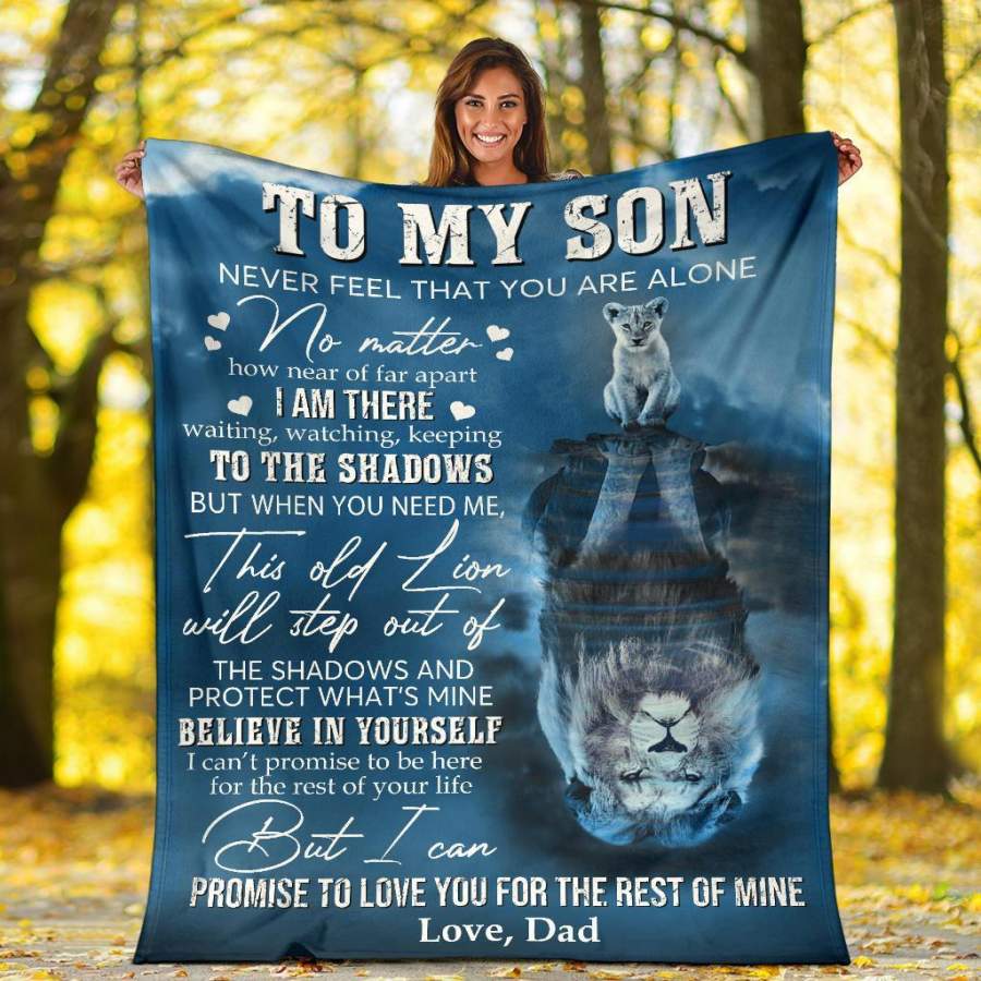 To My Son – No Matter How Near Or Far Apart, Lion Blanket