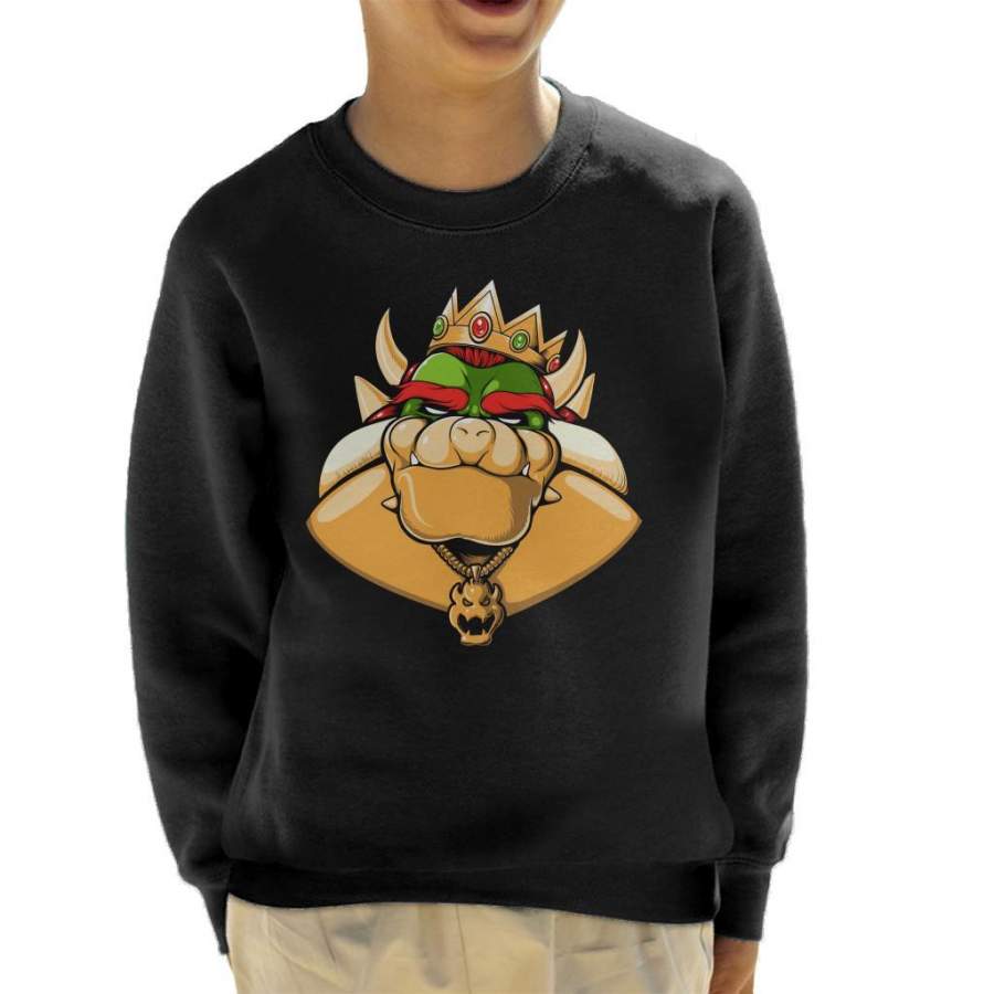 Notorious Boss Bowser Super Mario Kid’s Sweatshirt