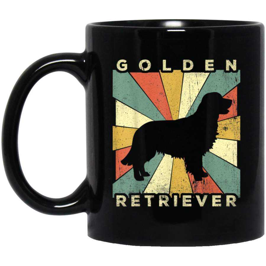 Golden Retriever Dog Retro 70s Vintage Gift Mug