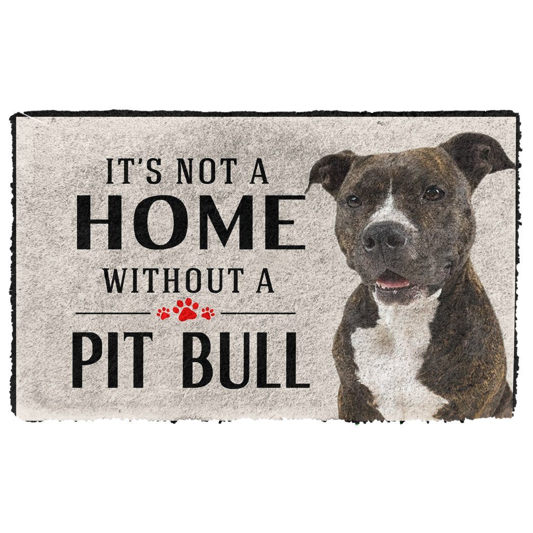 Gearhumans  Gearhuman 3D Its Not A Home Without A Pit Bull Custom Doormat