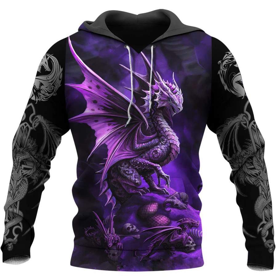 3D Tattoo and Dungeon Dragon Hoodie T Shirt For Men and Women NM050939