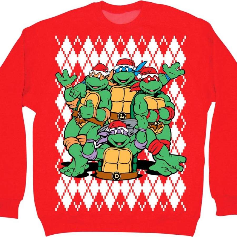 Teenage Mutant Ninja Turtles Christmas Faux Ugly Sweater