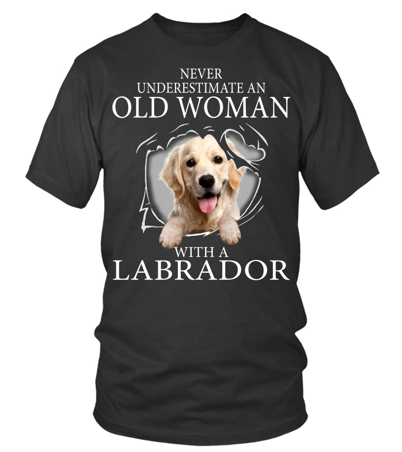 Never Underestimate An Old Man With A Labrador Gift Man Dog Lovers T shirt