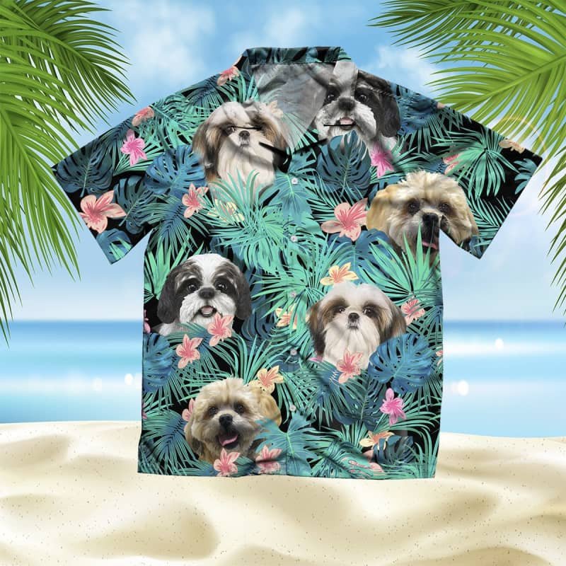 Felacia Shih Tz Summer Leaves Hawaii Shirt Ha12833