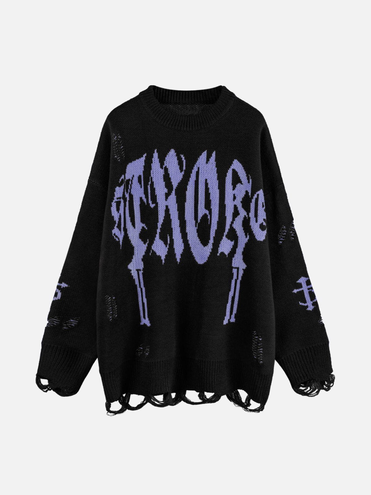 Talishko™ – Vintage Gothic Ripped Sweater