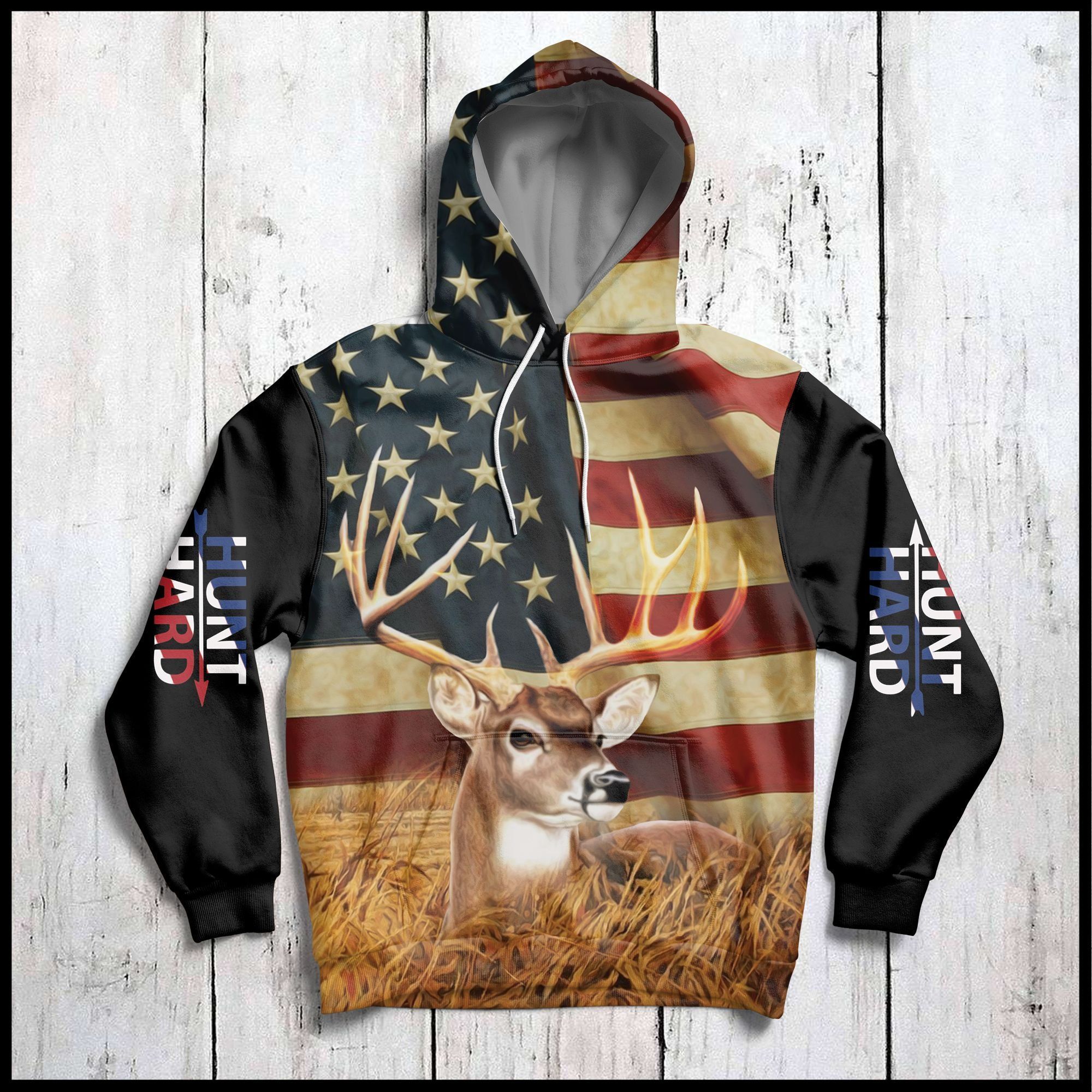 WHITETAIL DEER FLAG HOODIE PP TDT262008A37TD