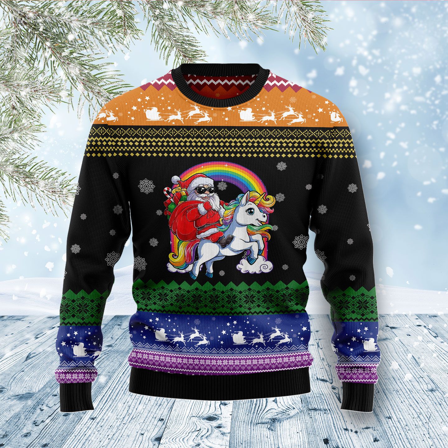 Unicorn Lgbt Ugly Christmas Sweater | For Men & Women | Adult | Us4418