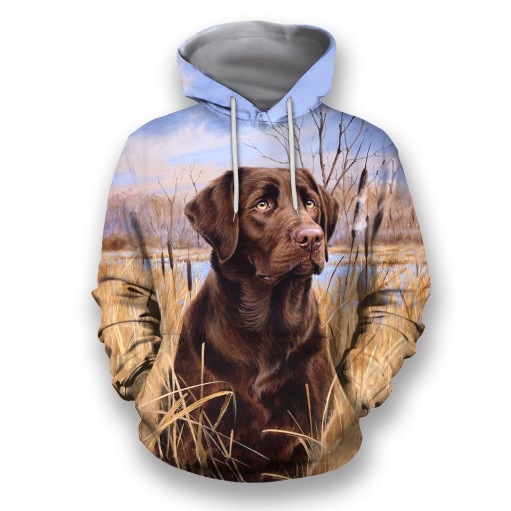 3D All Over Print Black Labrador Retriever In The Field