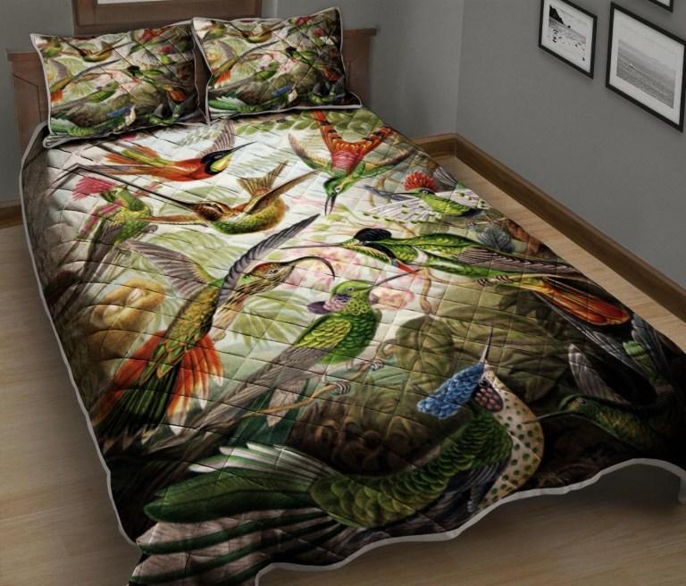 Tropical Hummingbird Quilt Bedding Set