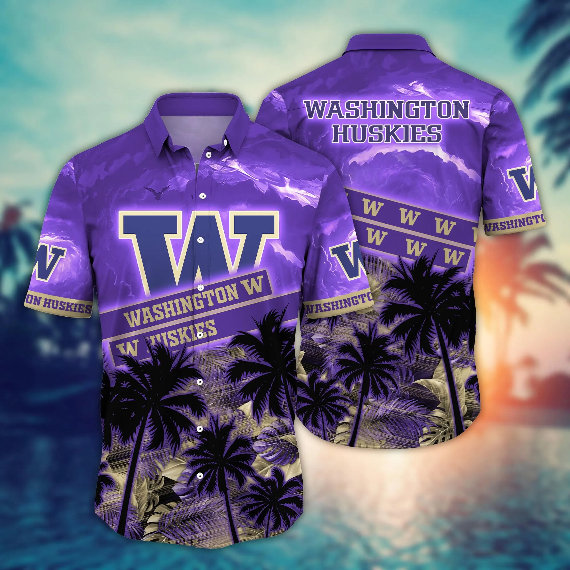 Washington Huskies NCCA Hawaiian Shirt Holiday Aloha Shirt