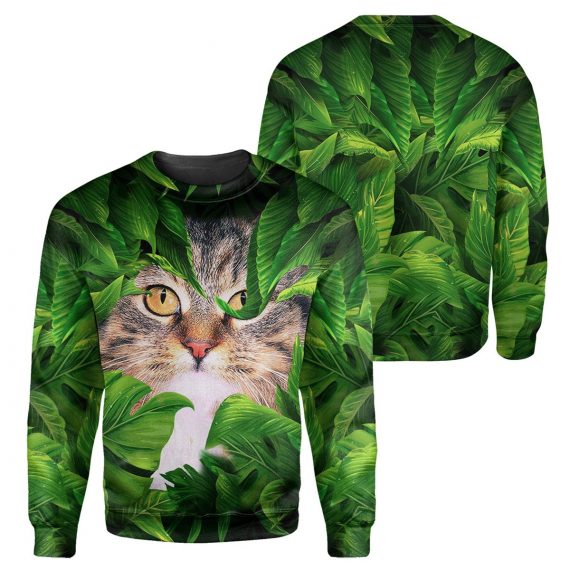 Hidden Cat All Over Print Unisex Sweatshirt For Cat Lovers