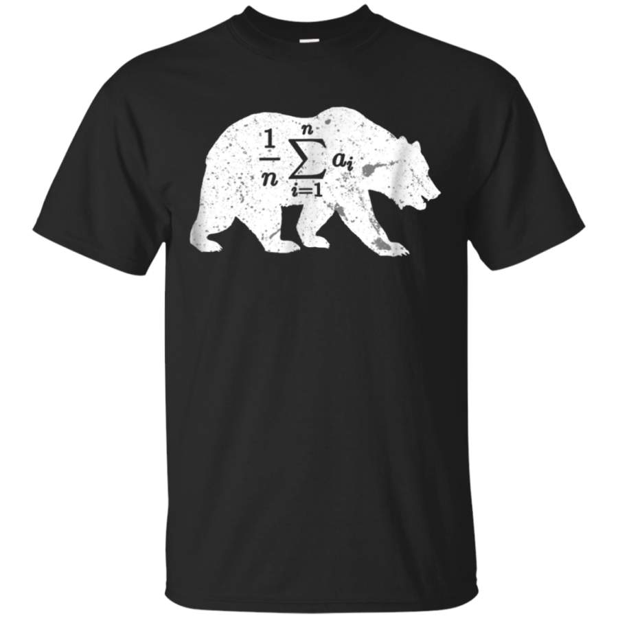 AGR Average Bear T-Shirt Funny Mathematics Formula Math Nerd Tee