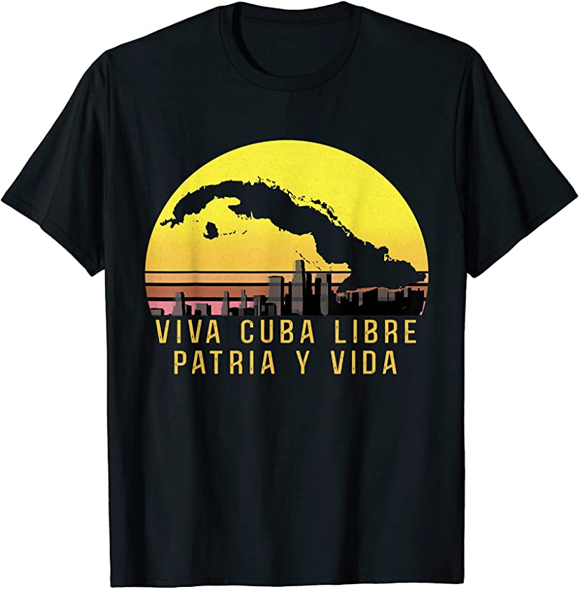 Vintage Viva Cuba Libre Patria Y Vida, Cuban Revolution Tee T-Shirt