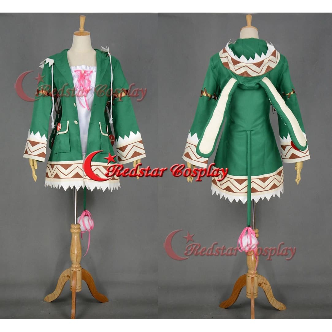 Date A Live Yoshino Cosplay Costume Green Rabbit Jacket Cosplay Hoodie Custom In Any Size